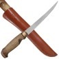 Preview: Marttiini, filleting knife, birch wood, with leather sheath